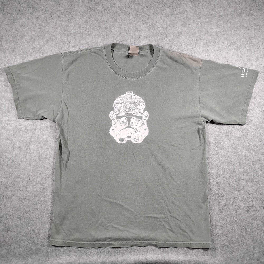 Battlefront 2 LucasArts Star Wars Clone Trooper Graphic Y2K Men Large Green